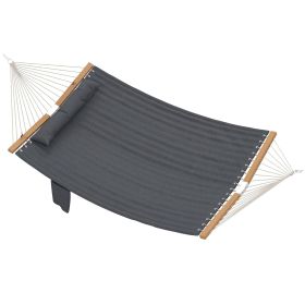 Outdoor Hammock 2-Person, with Pillow & Pad, 440 lbs Capacity, Gray Outdoor Hammock 2-Person, with Pillow & Pad, 440 lbs Capacity, Gray